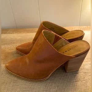 Lucky Brand Leather Mule Pumps